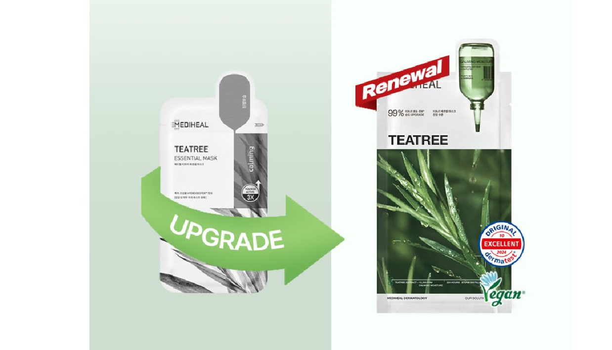 MEDIHEAL Tea Tree Essential Mask 24ml X 10p [US, Japan, Germany, India, UK, Uae, France, Italy, Brazil, Canada, Russia, South Africa, Australia, Kuwait, Mexico, Indonesia, Netherlands, Saudi Arabia, UKRAIN, Finland, POLAND, Singapore, Malaysia ]