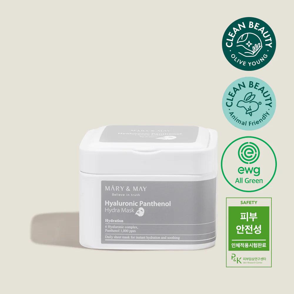 [MARY & MAY] Hyaluronic Panthenol Hydra Mask Sheets 30 Sheets