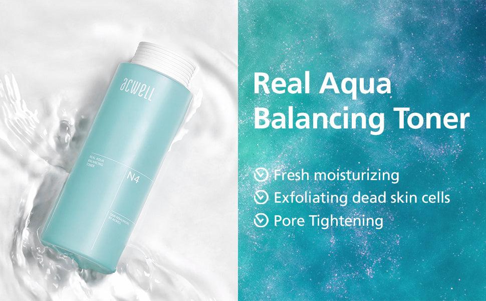 acwell Real Aqua Balancing Toner 160ml [US, Japan, Germany, India, UK, Uae, France, Italy, Brazil, Canada, Russia, South Africa, Australia, Kuwait, Mexico, Indonesia, Netherlands, Saudi Arabia, UKRAIN, Finland, POLAND, Singapore, Malaysia ]