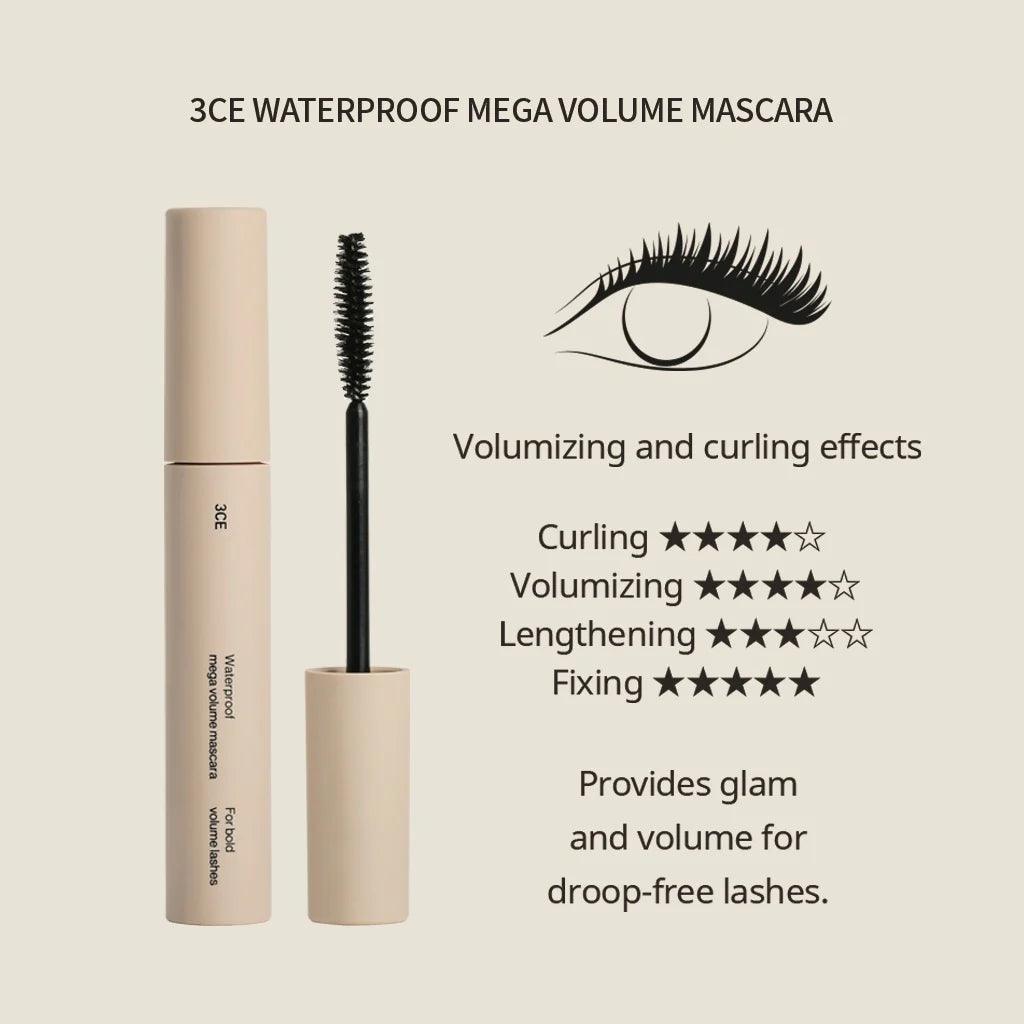 3CE SLIM FIX WATERPROOF MASCARA 6.5g (Black)