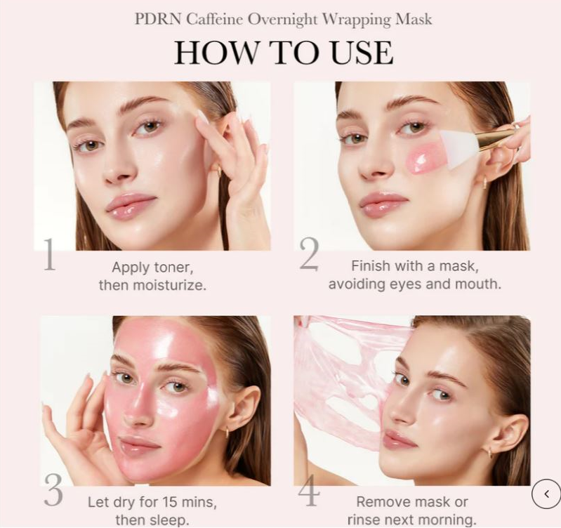 medicube PDRN Pink Caffeine Overnight Wrapping Mask 75ml [US, Japan, Germany, India, UK, Uae, France, Italy, Brazil, Canada, Russia, South Africa, Australia, Kuwait, Mexico, Indonesia, Netherlands, Saudi Arabia, UKRAIN, Finland, POLAND, Singapore, Malaysia ]