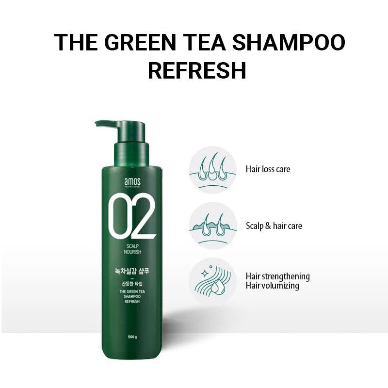 Amos Professional - The Green Tea Shampoo [Fresh - For Oily Scalp] 500g