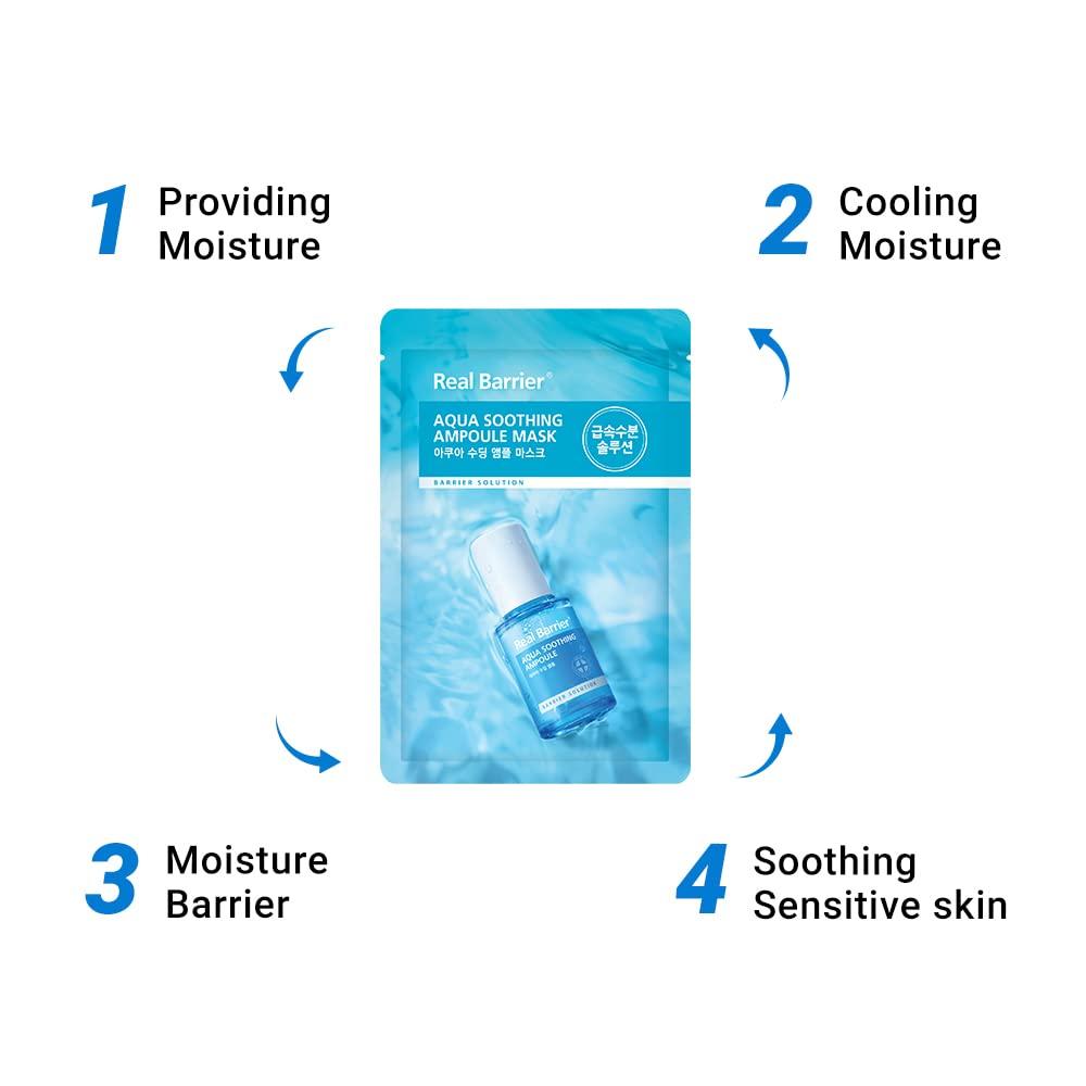 [Real Barrier] Aqua Soothing Ampoule Mask Sheet 28ml X 10ea