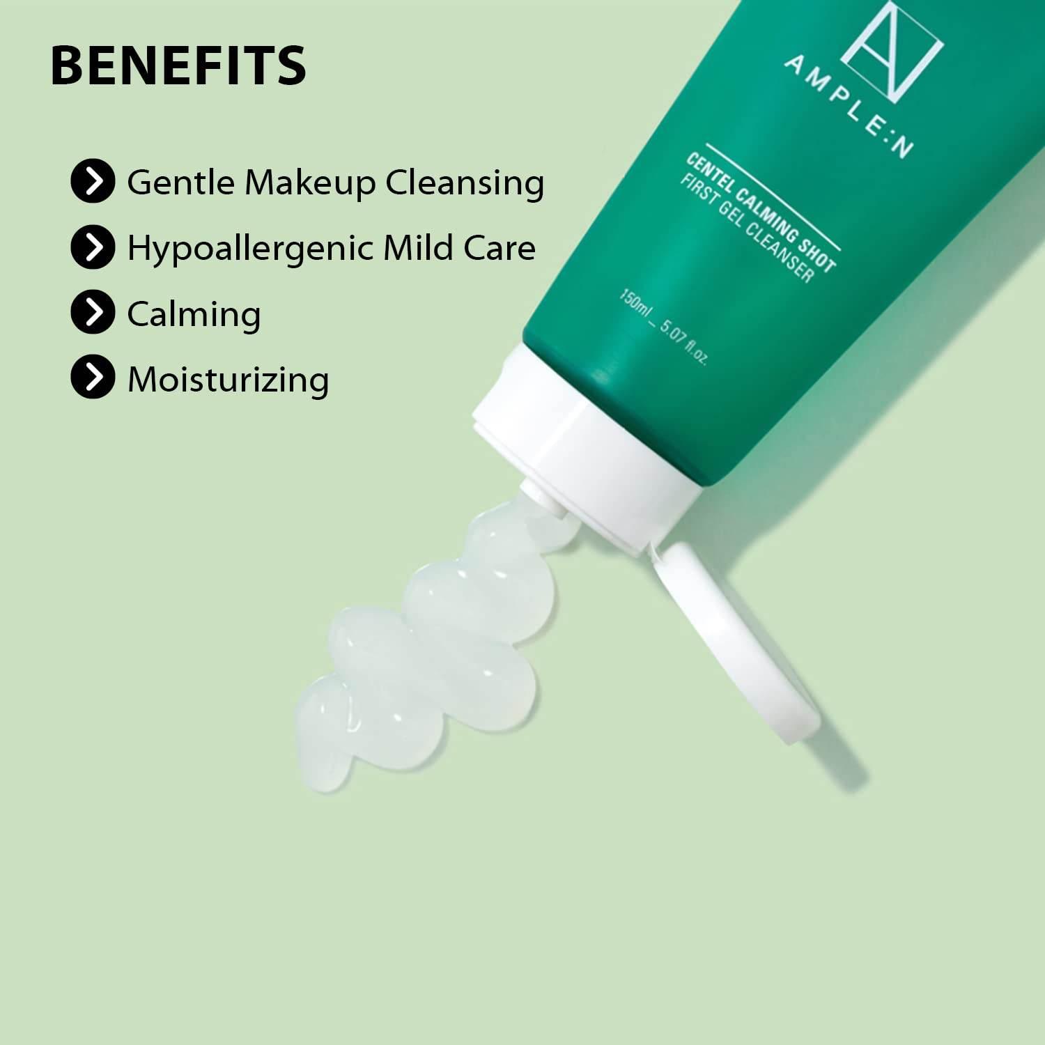 AMPLE:N Centel Calming Shot First Gel Cleanser 150ml - KimYoung K-beauty Shop