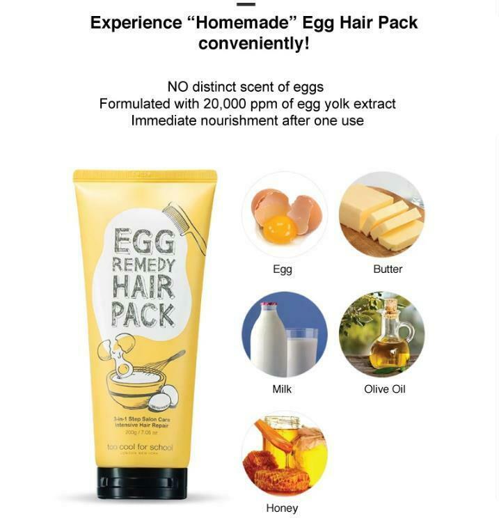 [TOO COOL FOR SCHOOL] Egg Remedy Hair Pack 200ml