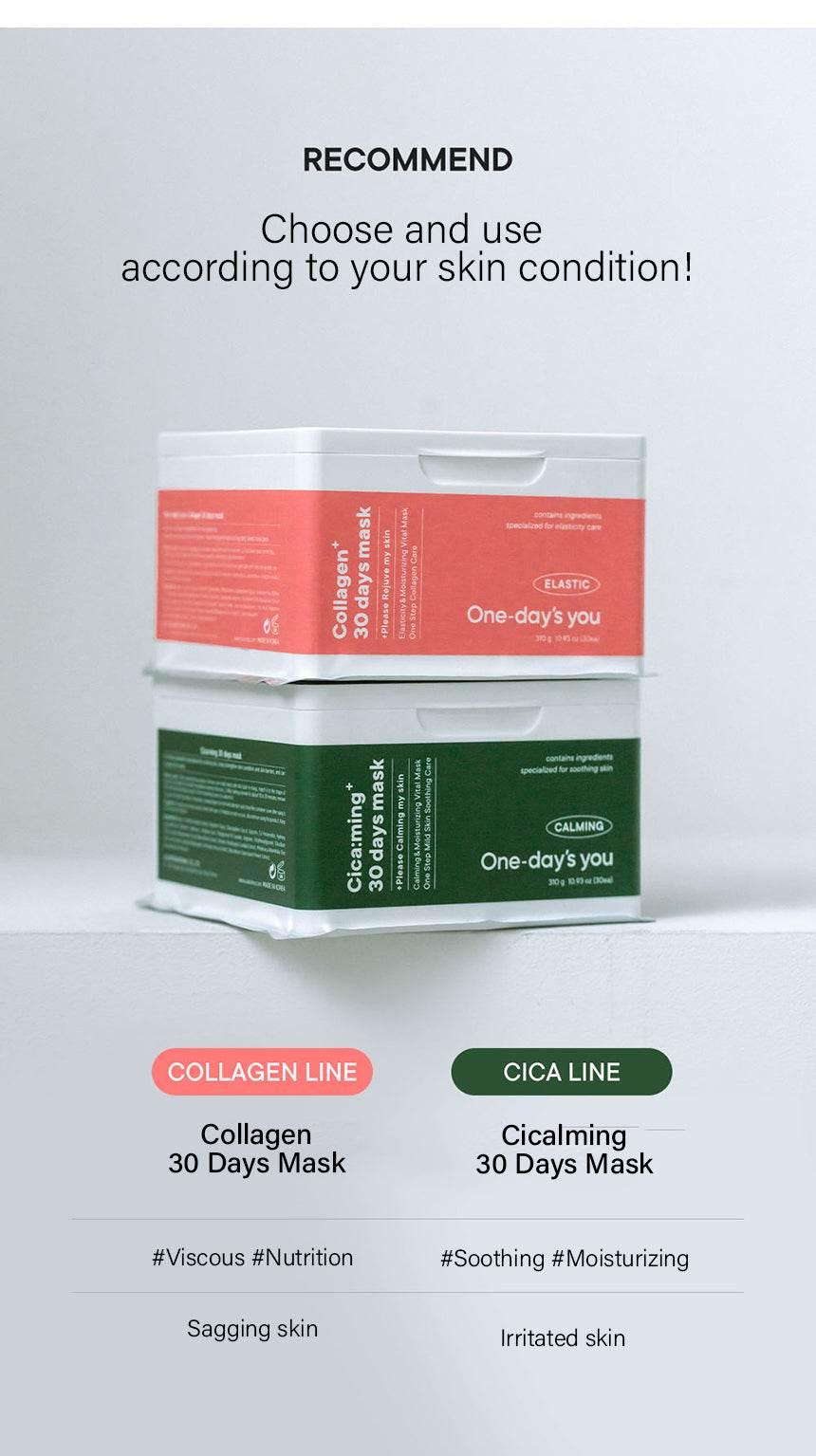 One-day's you Collagen 30 Days Mask 310g (30pcs) - KimYoung K-beauty Shop