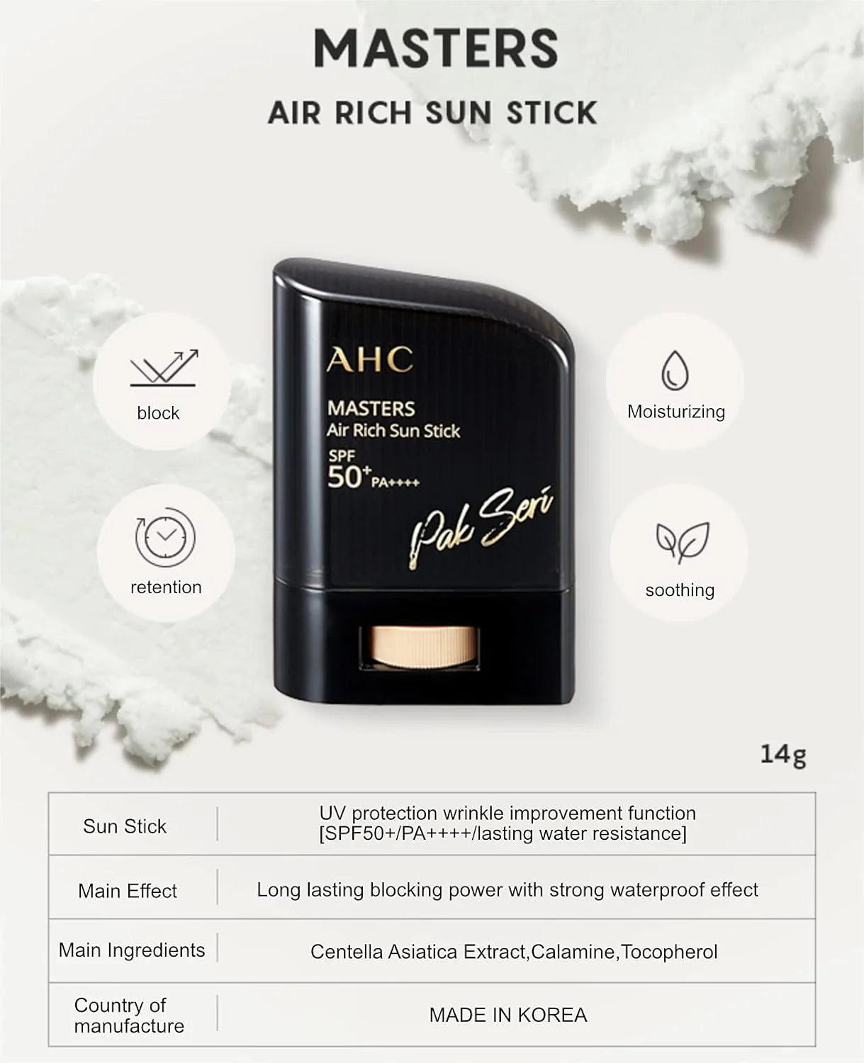 AHC Masters Air Rich Sun Stick SPF50+ PA++++ 14g