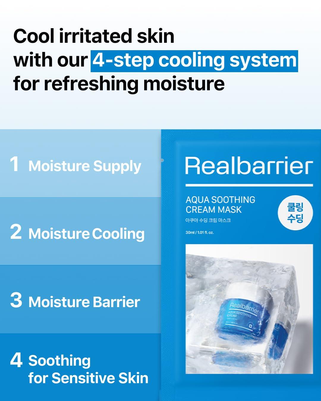 [Real Barrier] Aqua Soothing Cream Mask Sheet 30ml X 10ea