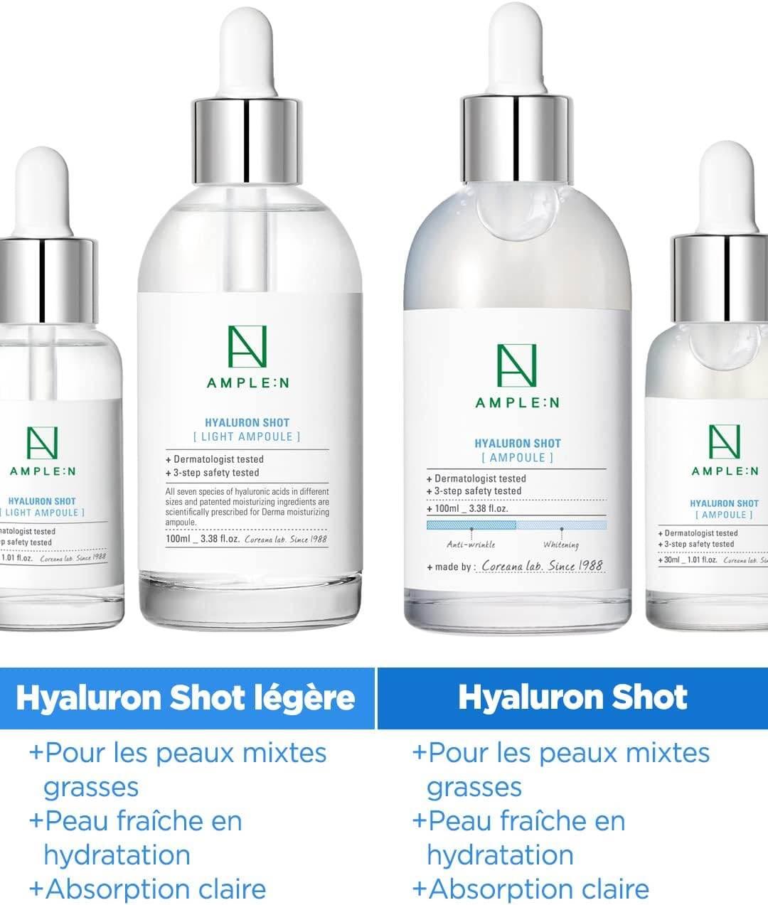 AMPLE:N Hyaluron Shot Light Ampoule Jumbo 100ml - KimYoung K-beauty Shop