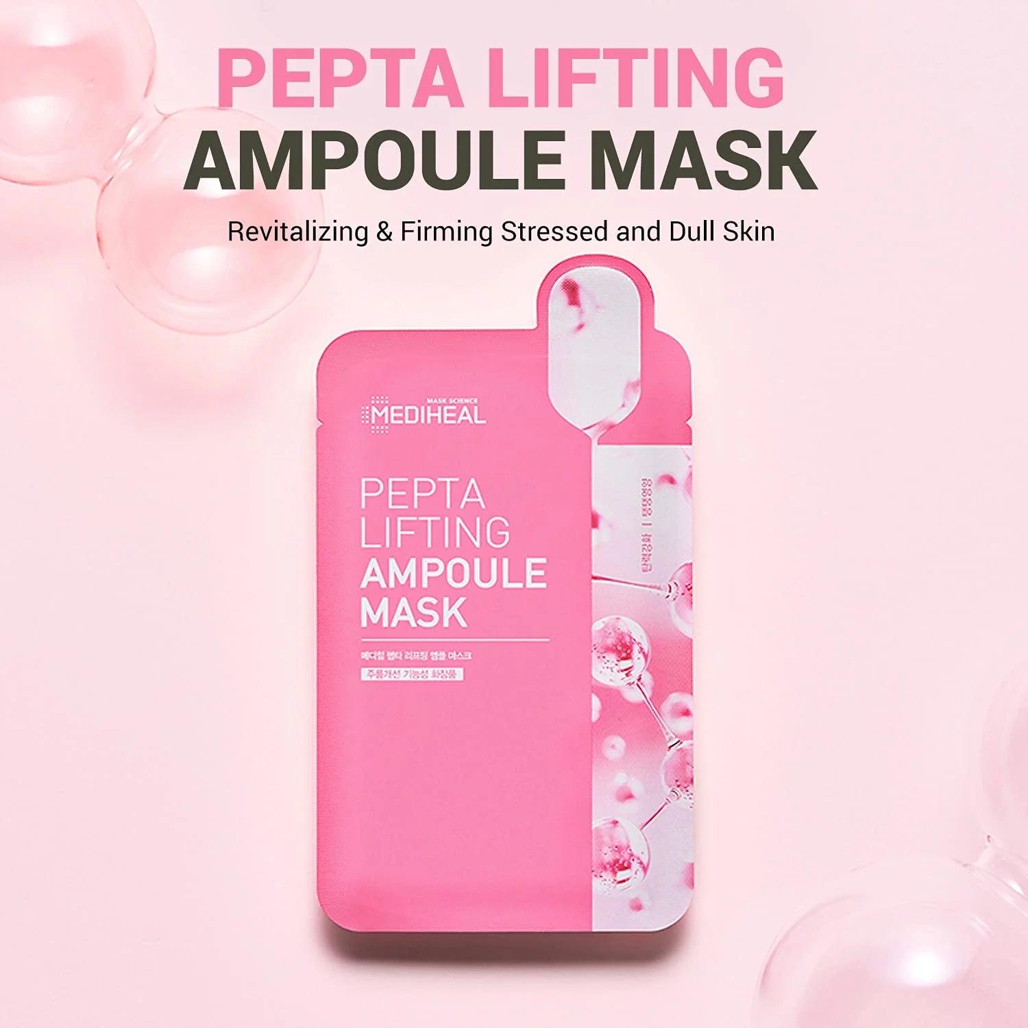 MEDIHEAL Pepta Lifting Ampoule MASK SHEET 20ml X 15pcs (Copy) - KimYoung K-beauty Shop