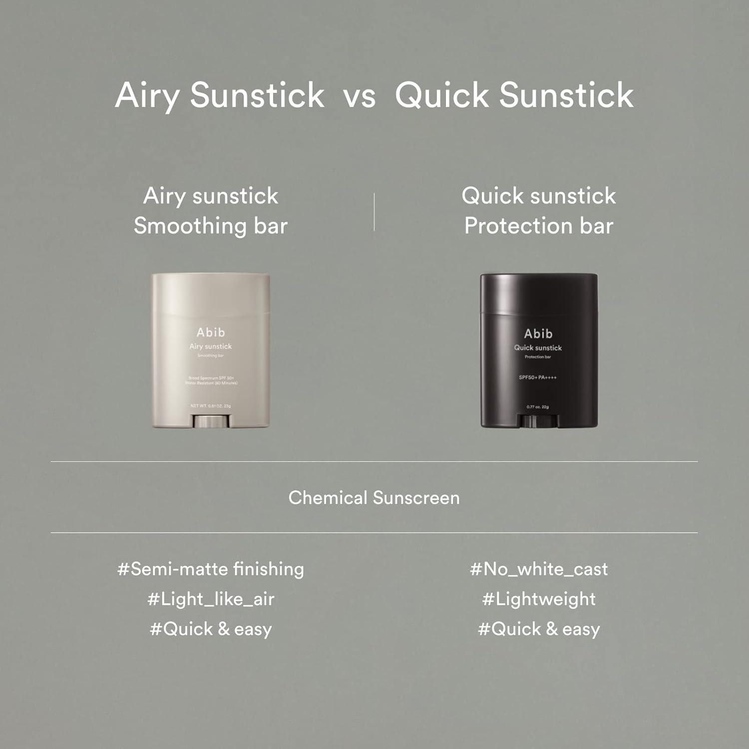 Abib Airy sunstick Smoothing bar SPF50+ PA++++ 23g