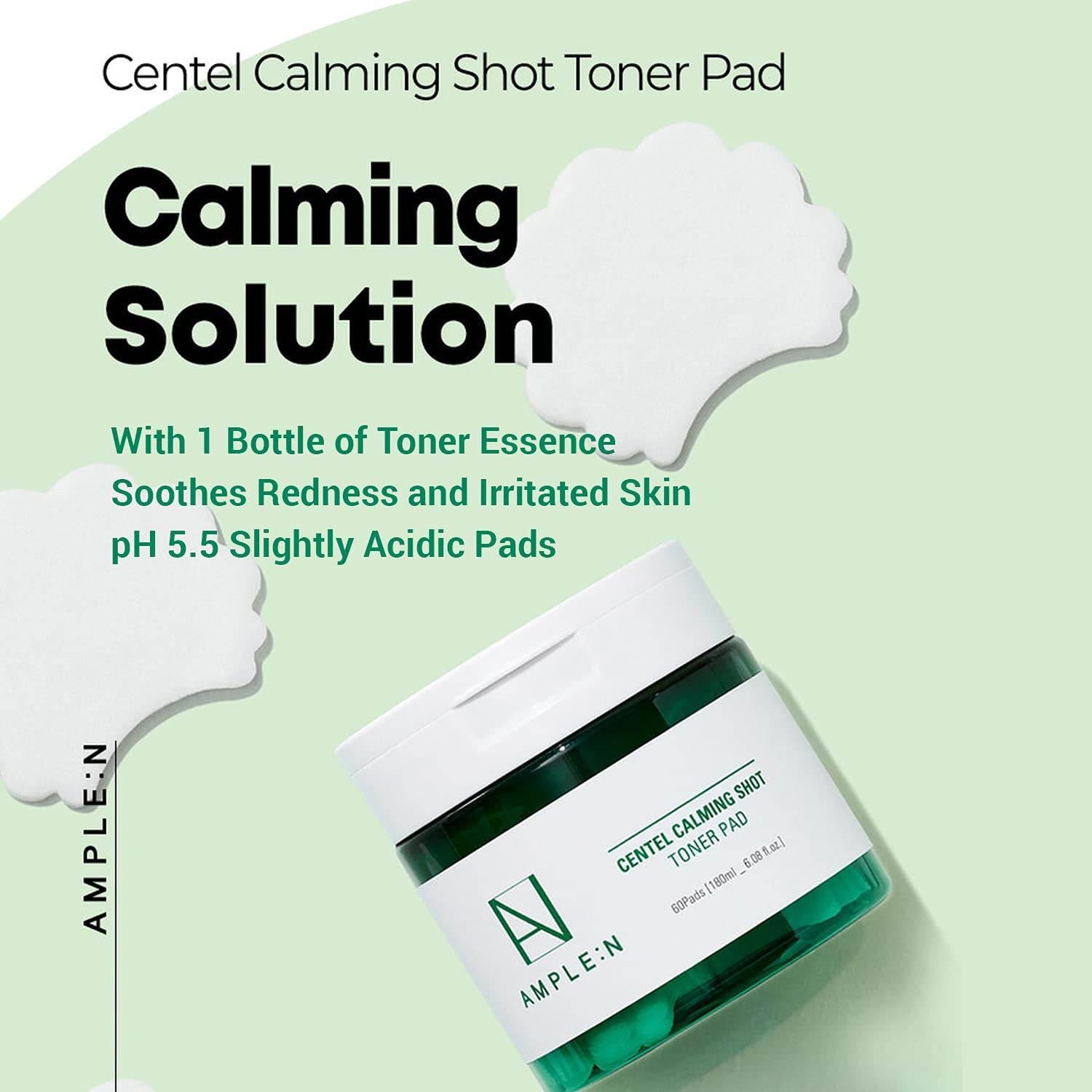 AMPLE:N Centel Calming Shot Toner Pad 180ml - KimYoung K-beauty Shop