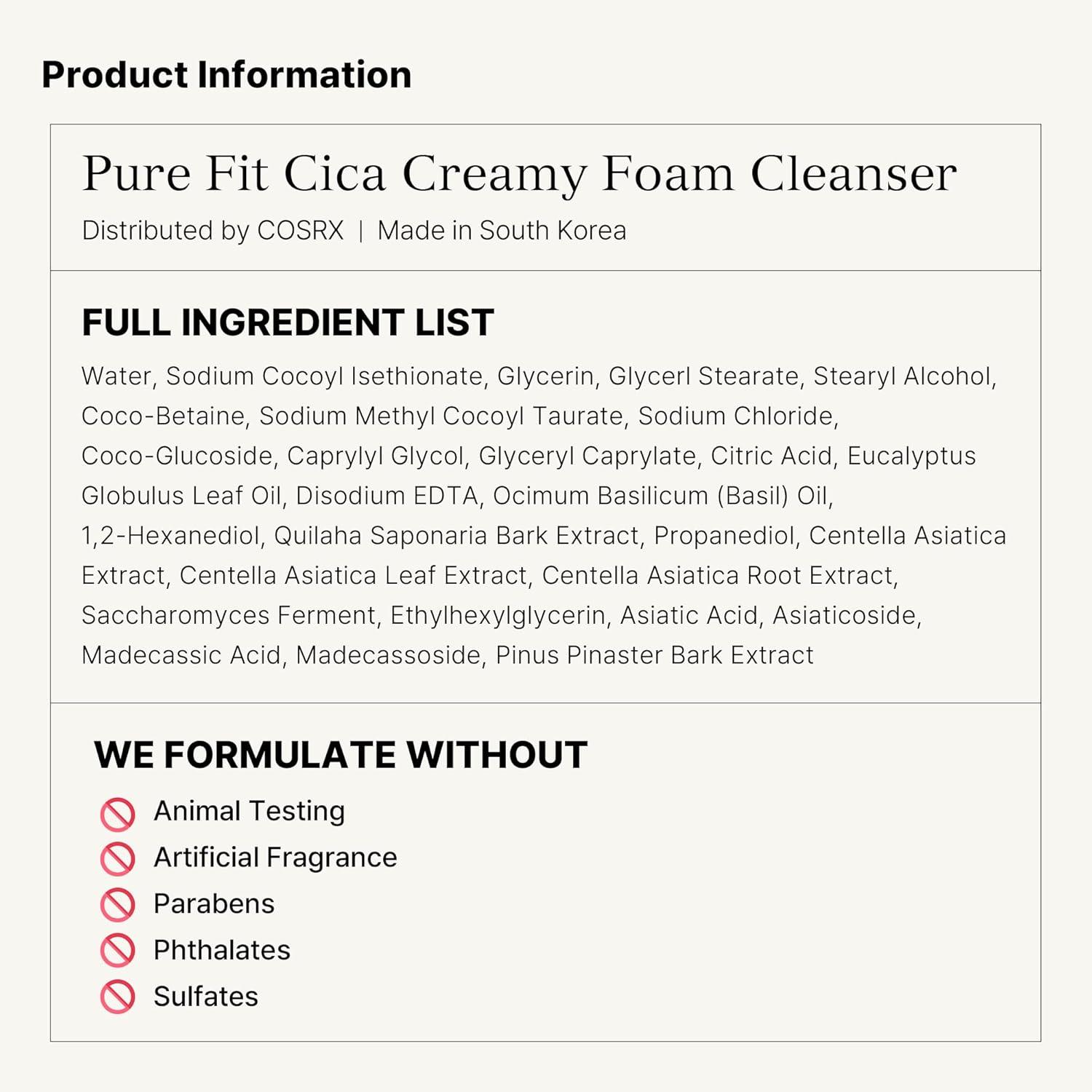 COSRX Pure Fit Cica Cleanser 150ml