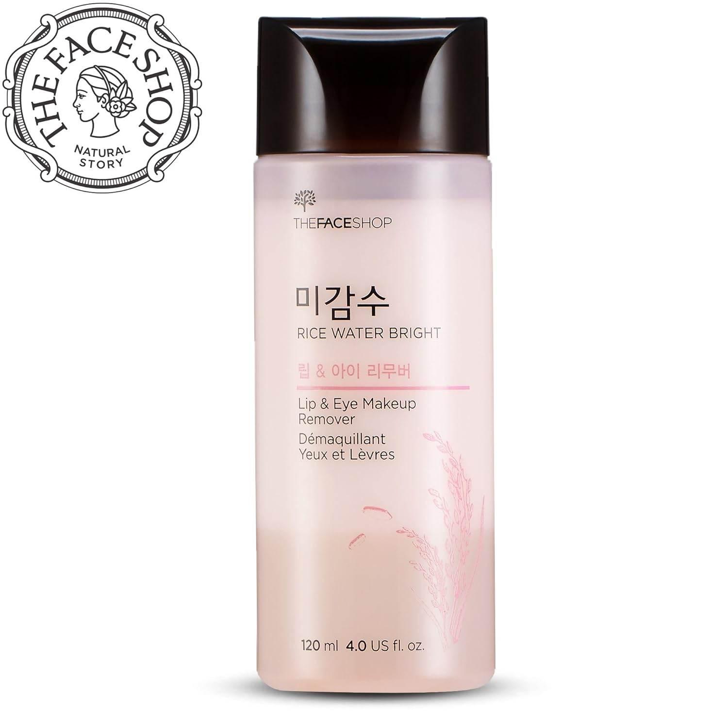 THE FACE SHOP Rice Water Bright Lip & Eye Remover 120ml - KimYoung K-beauty Shop