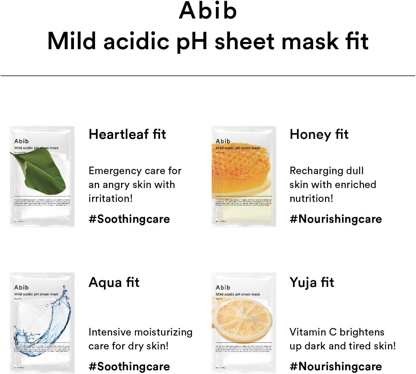 Abib Mild acidic pH sheet mask Aqua fit 30ml x 10