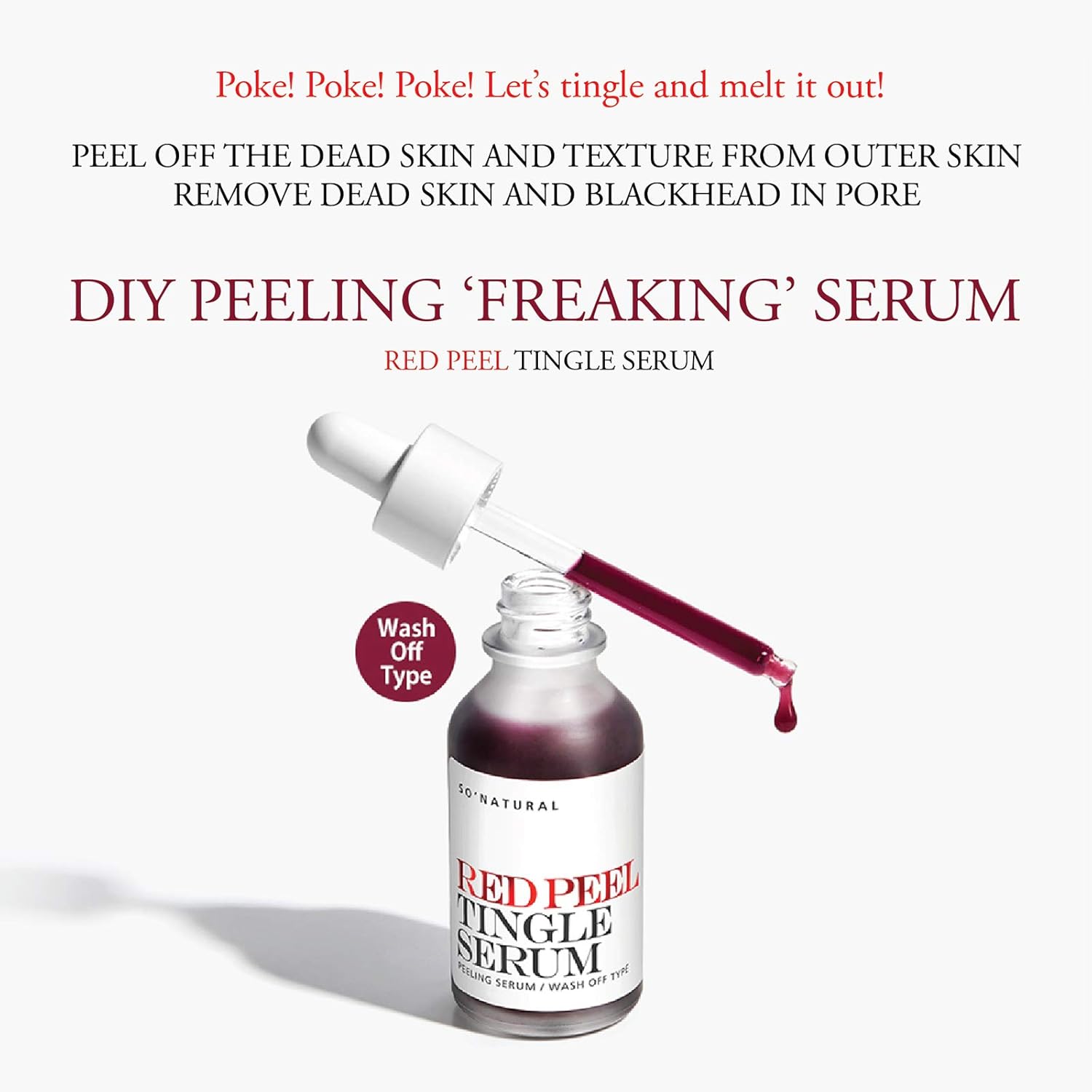 [so natural] Red Peel Tingle Serum 35ml [US, Japan, Germany, India, UK, Uae, France, Italy, Brazil, Canada, Russia, South Africa, Australia, Kuwait, Mexico, Indonesia, Netherlands, Saudi Arabia, UKRAIN, Finland, POLAND, Singapore, Malaysia ]