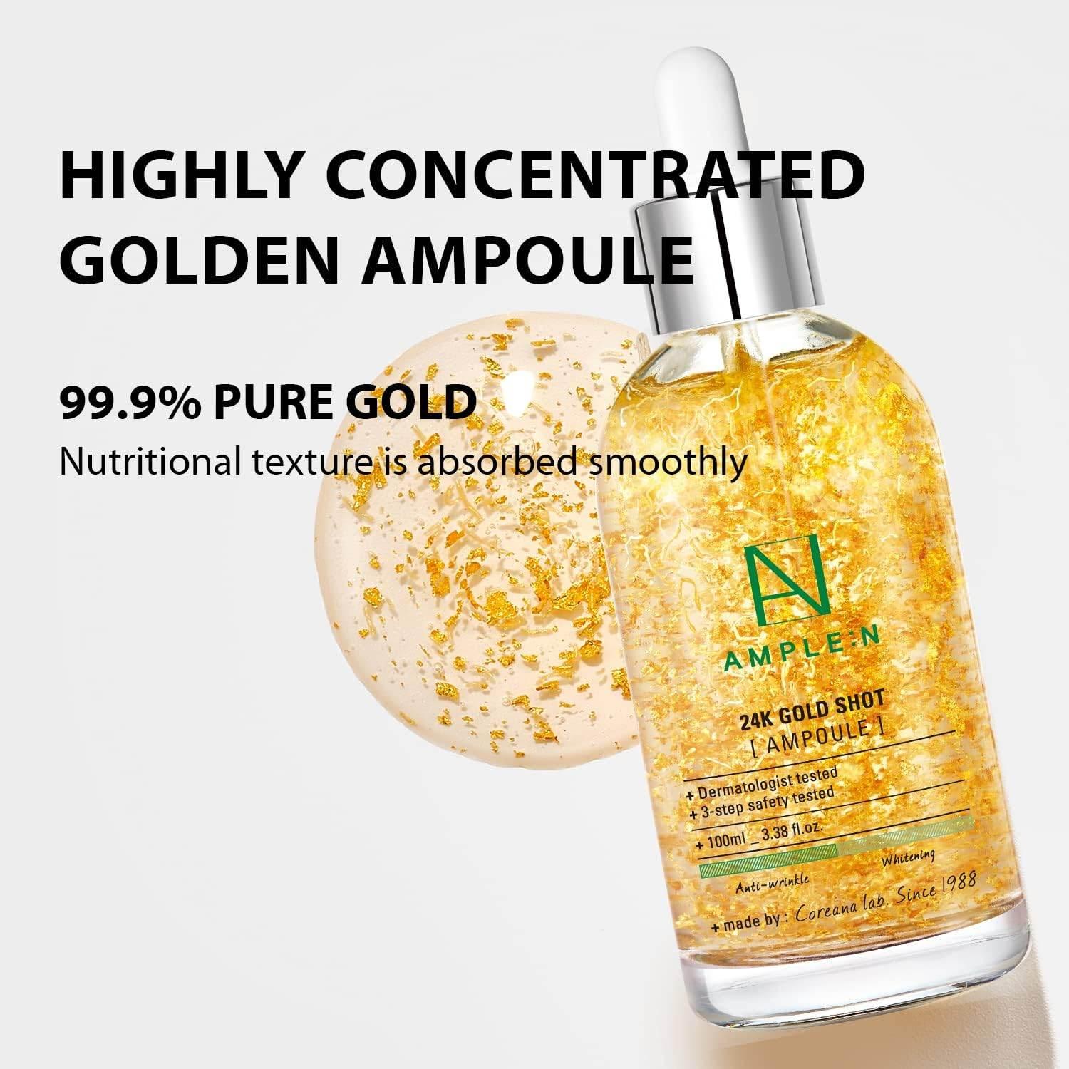 AMPLE:N 24K Gold Shot Ampoule 100ml - KimYoung K-beauty Shop