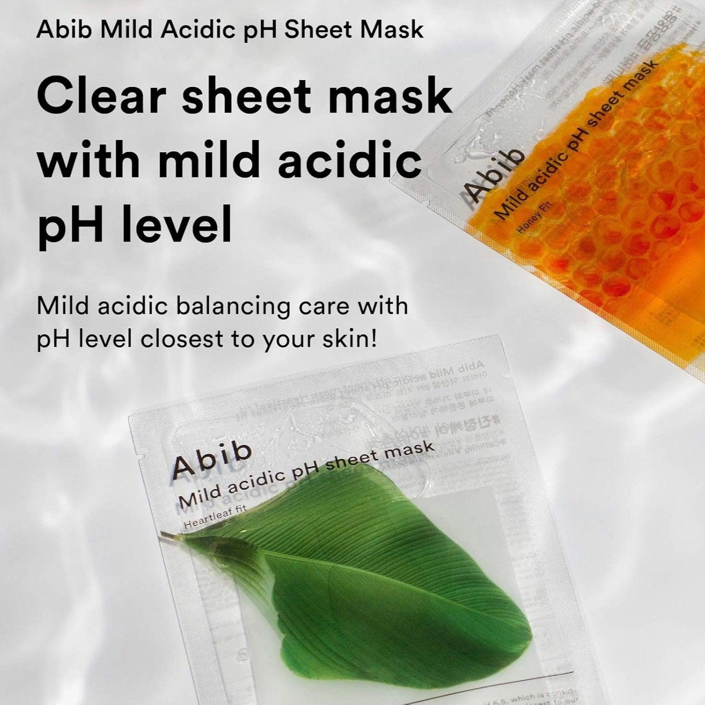 Abib Mild acidic pH sheet mask Aqua fit 30ml x 10