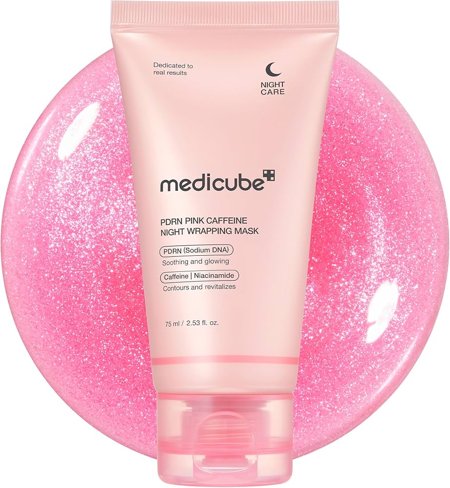 medicube PDRN Pink Caffeine Overnight Wrapping Mask 75ml [US, Japan, Germany, India, UK, Uae, France, Italy, Brazil, Canada, Russia, South Africa, Australia, Kuwait, Mexico, Indonesia, Netherlands, Saudi Arabia, UKRAIN, Finland, POLAND, Singapore, Malaysia ]