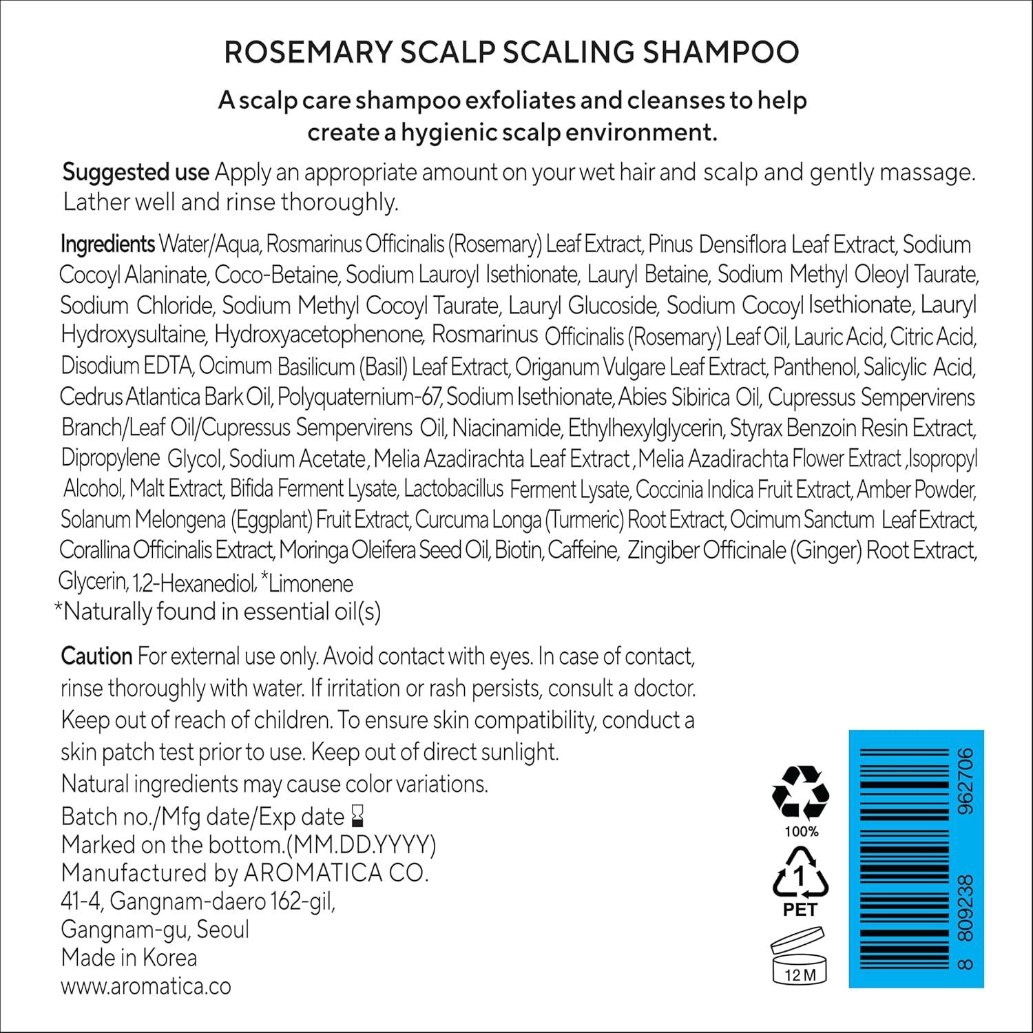 AROMATICA Rosemary Scalp Scaling Shampoo