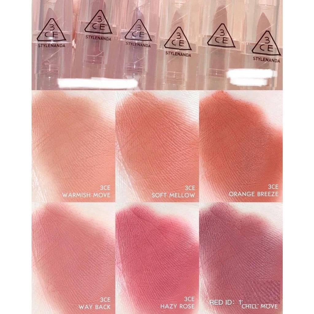 3CE Soft Matte Lipstick 3.5g (Warm VS Cool) (6 Colors)