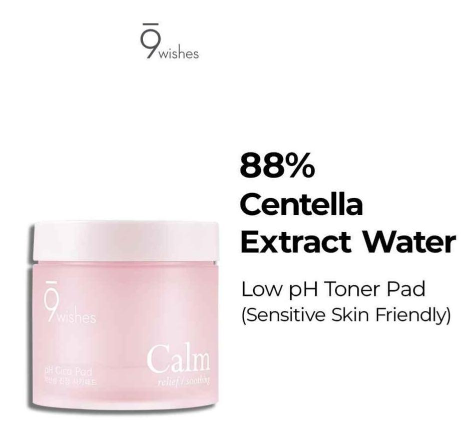 9wishes pH Calm Cica Toner Pad 70 sheet