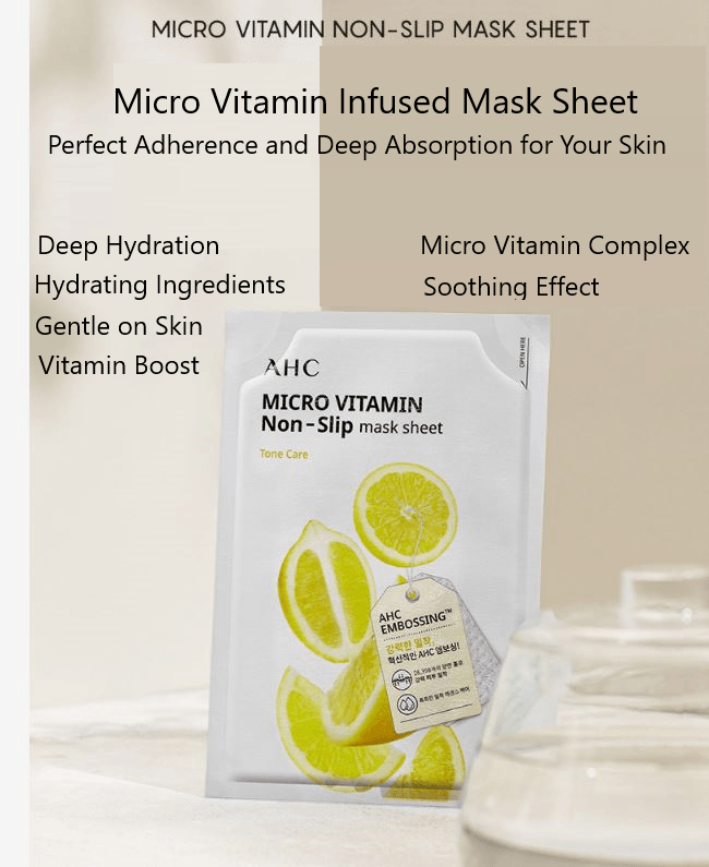 AHC Micro Vitamin Non-Slip Mask Sheet 33ml x 10ea