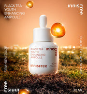 innisfree Black Tea Youth Enhancing Ampoule 30ml (Black Tea + Adenosine) [US, Japan, Germany, India, UK, Uae, France, Italy, Brazil, Canada, Russia, South Africa, Australia, Kuwait, Mexico, Indonesia, Netherlands, Saudi Arabia, UKRAIN, Finland, POLAND, Singapore, Malaysia ]