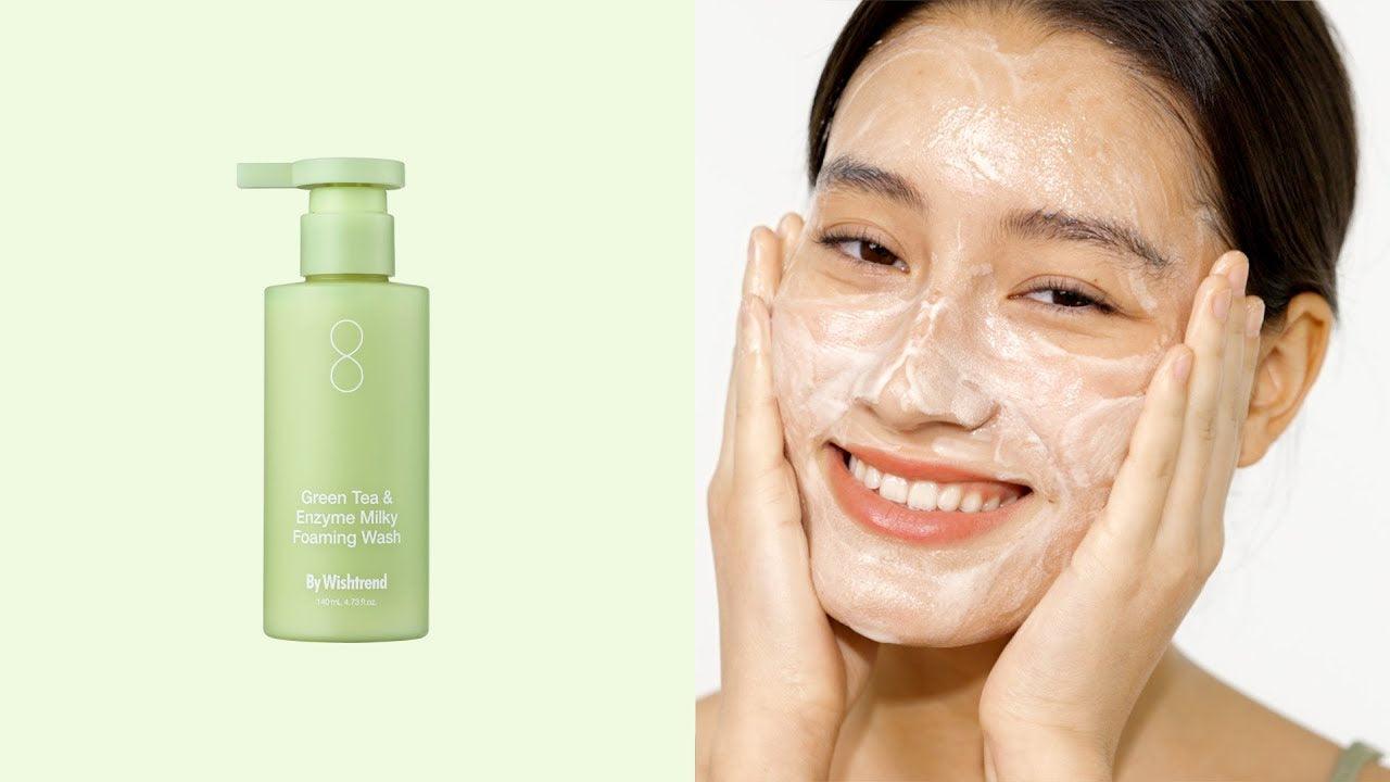 [By Wishtrend] Green Tea & Enzyme Milky Foaming Wash 140ml