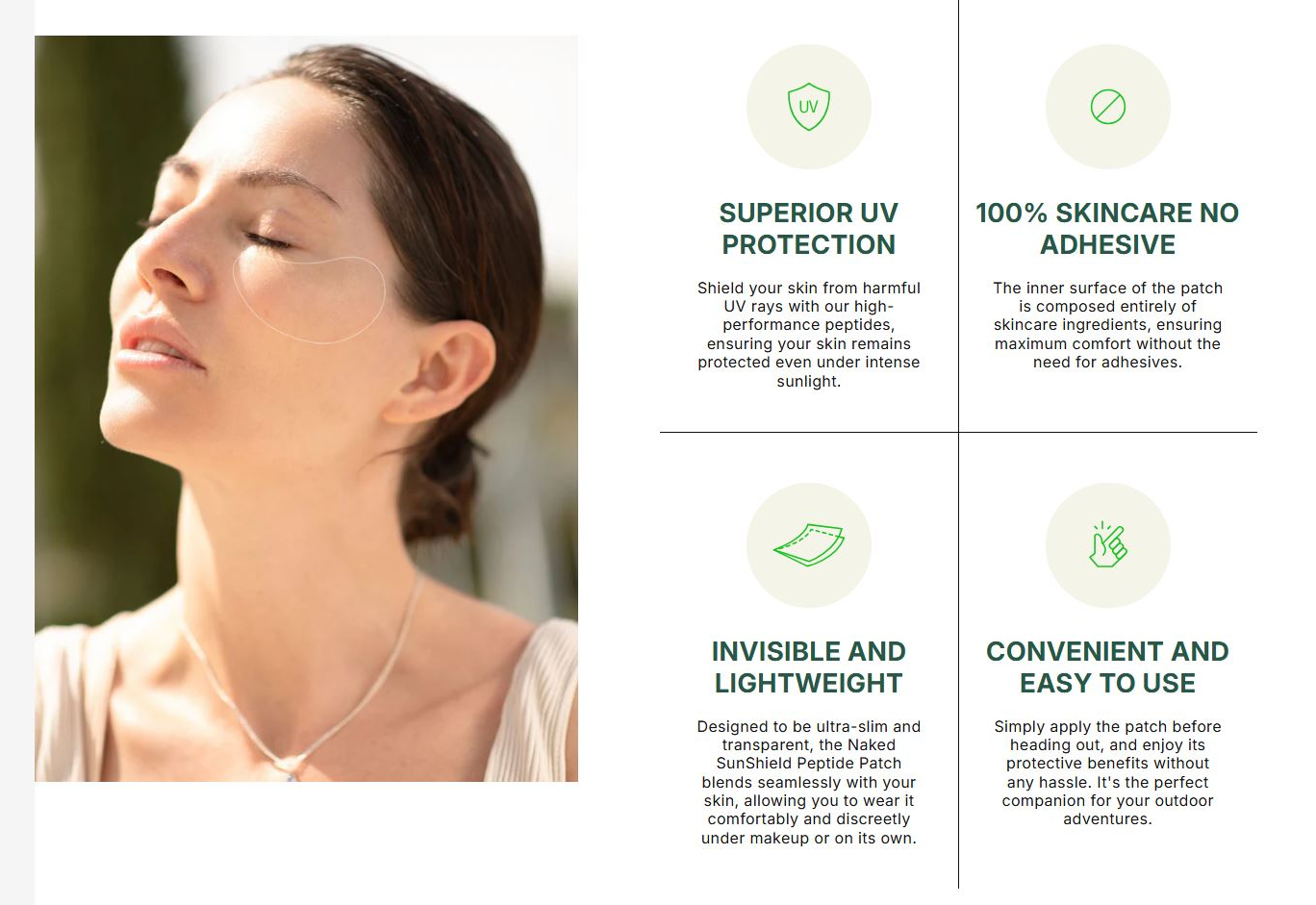 FRANZ NAKED Sunshield Peptide Patch 5 pairs (Large Size) [US, Japan, Germany, India, UK, Uae, France, Italy, Brazil, Canada, Russia, South Africa, Australia, Kuwait, Mexico, Indonesia, Netherlands, Saudi Arabia, UKRAIN, Finland, POLAND, Singapore, Malaysia ]