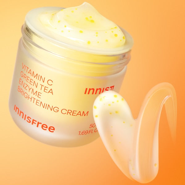 Innisfree Green Tea Enzyme Vitamin C Brightening Gel Cream 50ml [US, Japan, Germany, India, UK, Uae, France, Italy, Brazil, Canada, Russia, South Africa, Australia, Kuwait, Mexico, Indonesia, Netherlands, Saudi Arabia, UKRAIN, Finland, POLAND, Singapore, Malaysia ]
