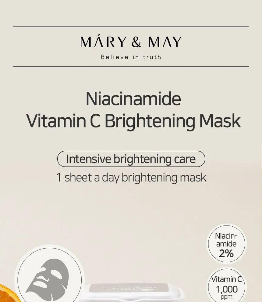 [MARY & MAY] Niacinamide Vitamin C Brightening Sheets 30 Sheets