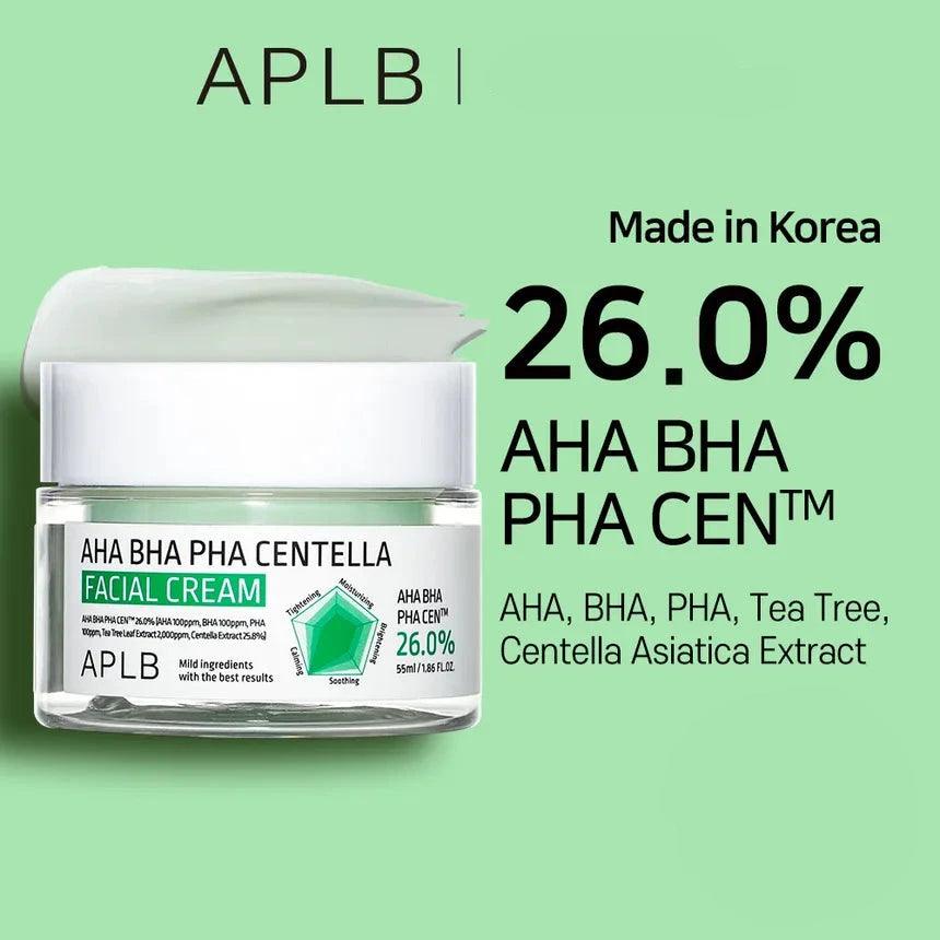 APLB AHA BHA PHA Centella Facial Cream 55ml