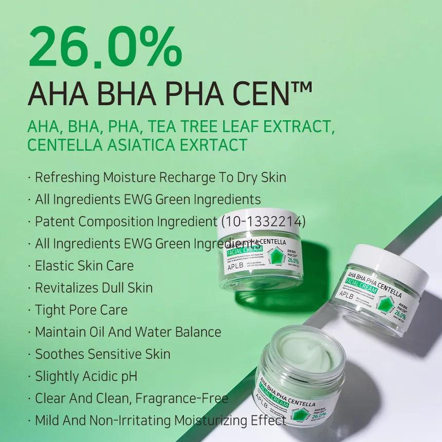 APLB AHA BHA PHA Centella Facial Cream 55ml