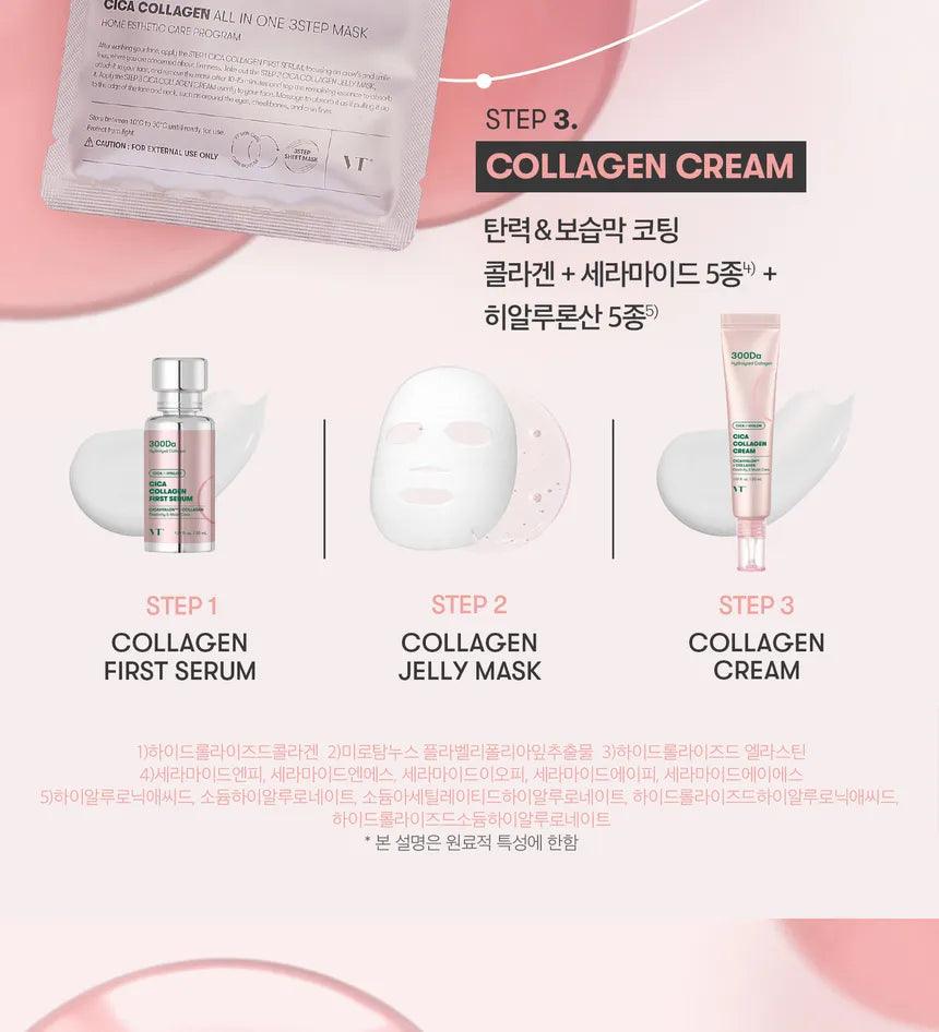 VT Cica Collagen All In One 3step Mask 1.5g+24g+1.5g