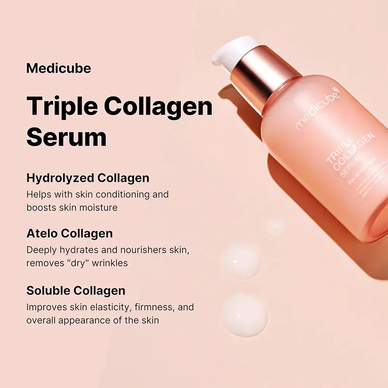 medicube Triple Collagen Serum 4.0 55ml [US, Japan, Germany, India, UK, Uae, France, Italy, Brazil, Canada, Russia, South Africa, Australia, Kuwait, Mexico, Indonesia, Netherlands, Saudi Arabia, UKRAIN, Finland, POLAND, Singapore, Malaysia ]