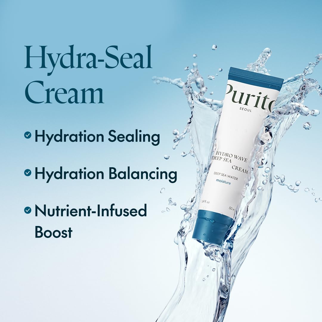 Purito SEOUL - Hydro Wave Deep Sea Cream 50ml [US, Japan, Germany, India, UK, Uae, France, Italy, Brazil, Canada, Russia, South Africa, Australia, Kuwait, Mexico, Indonesia, Netherlands, Saudi Arabia, UKRAIN, Finland, POLAND, Singapore, Malaysia ]