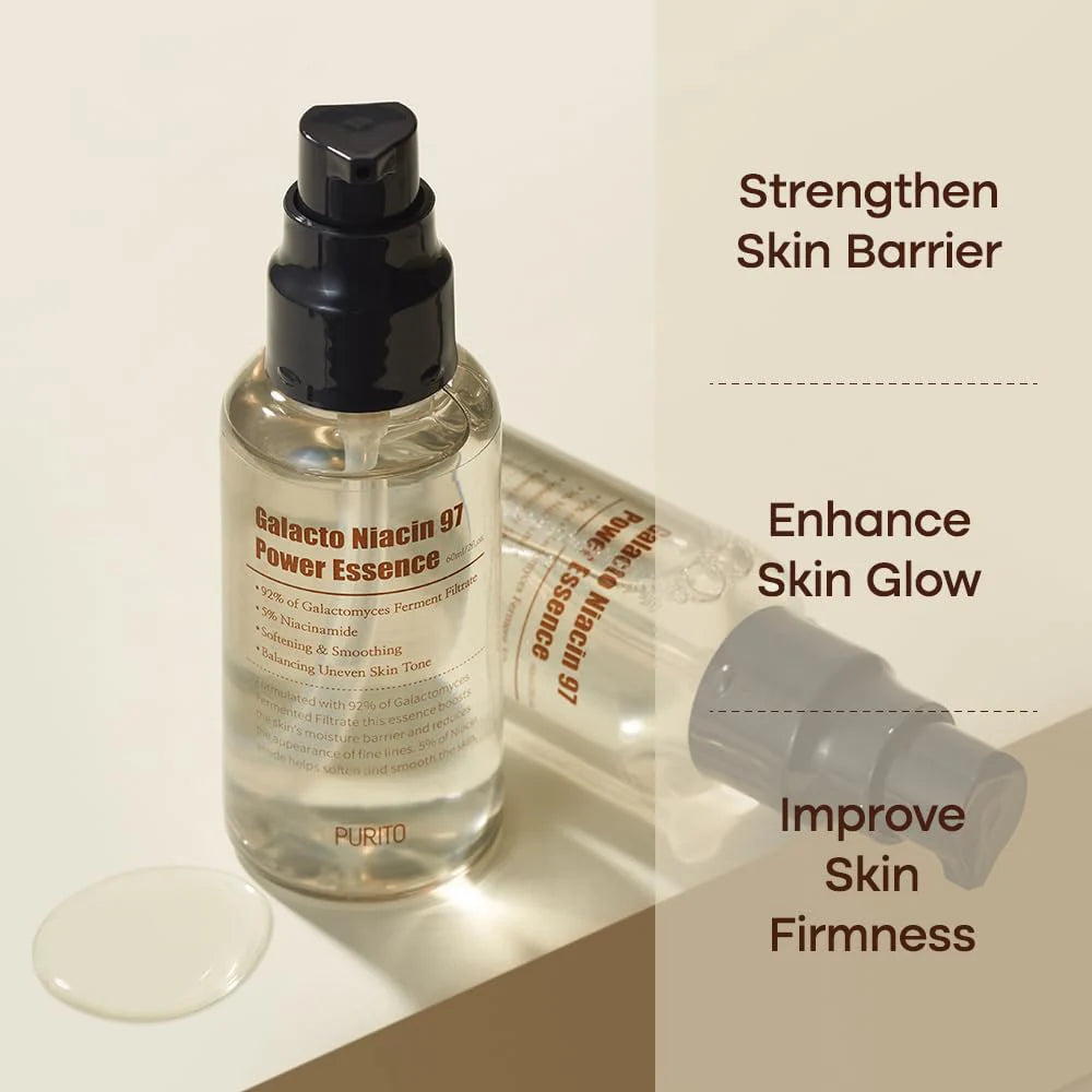 Purito SEOUL - Galacto Niacin 97 Power Essence 60ml [US, Japan, Germany, India, UK, Uae, France, Italy, Brazil, Canada, Russia, South Africa, Australia, Kuwait, Mexico, Indonesia, Netherlands, Saudi Arabia, UKRAIN, Finland, POLAND, Singapore, Malaysia ]