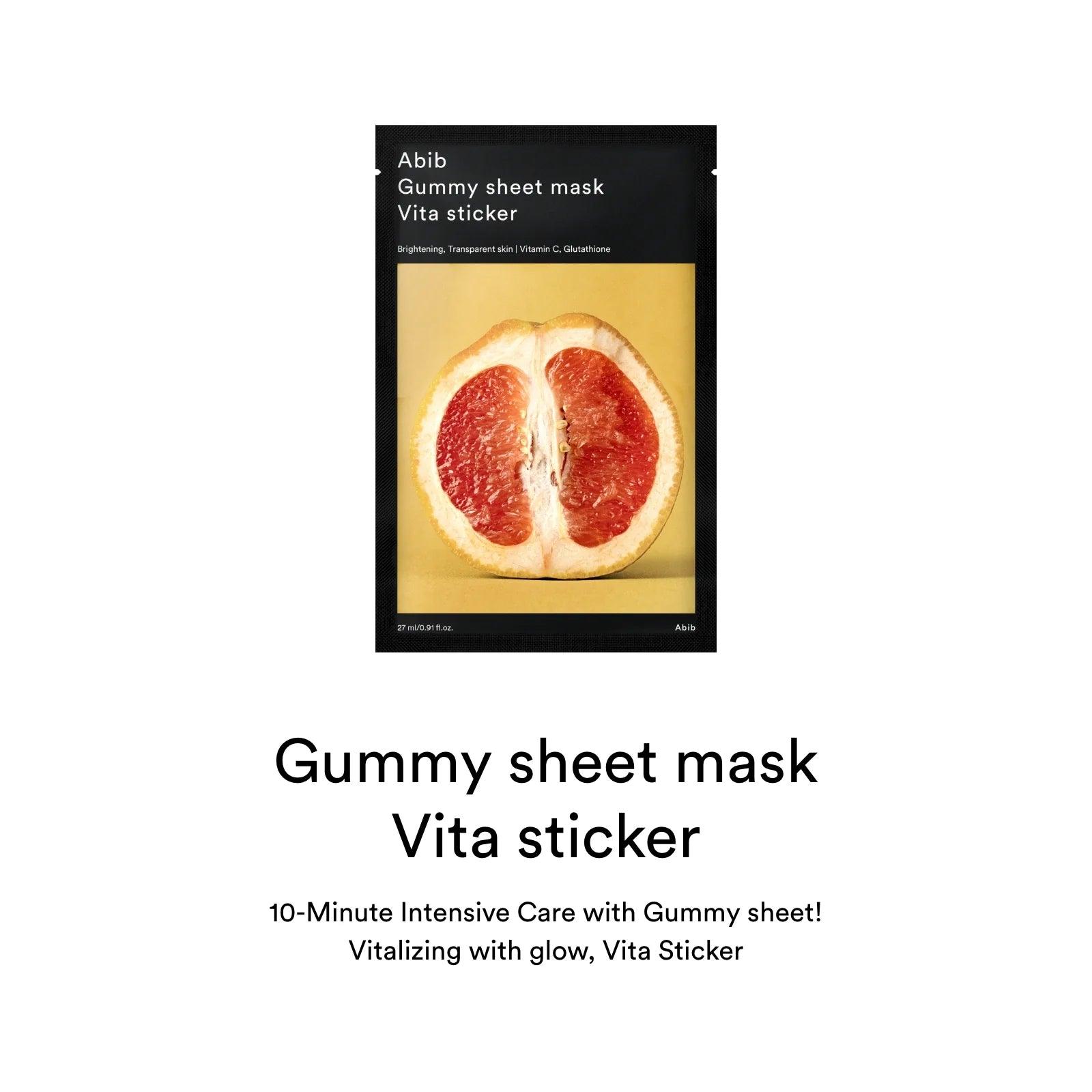 Abib Gummy sheet mask Vita sticker 27ml X 10pc