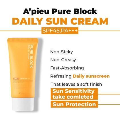 A'pieu Pure Block Daily Sun Cream SPF45/PA+++ 100ml