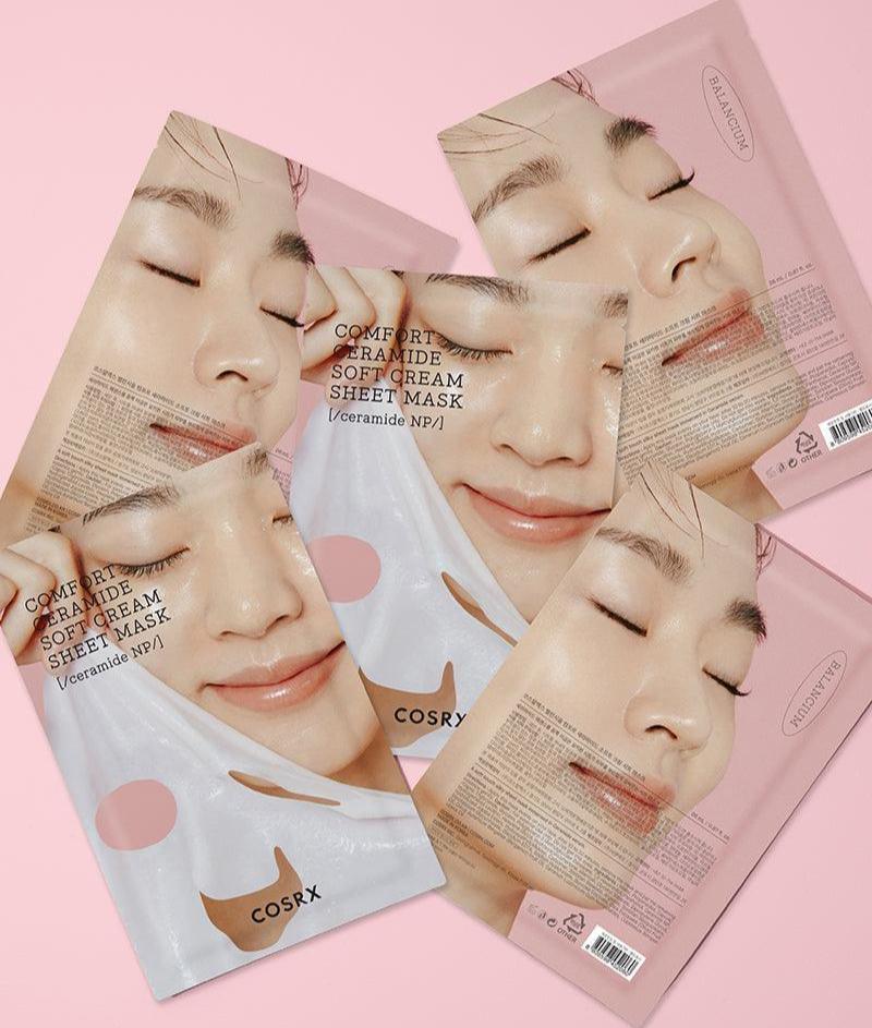 COSRX Balancium Comfort Ceramide Soft Cream Sheet Mask (10 Sheets)