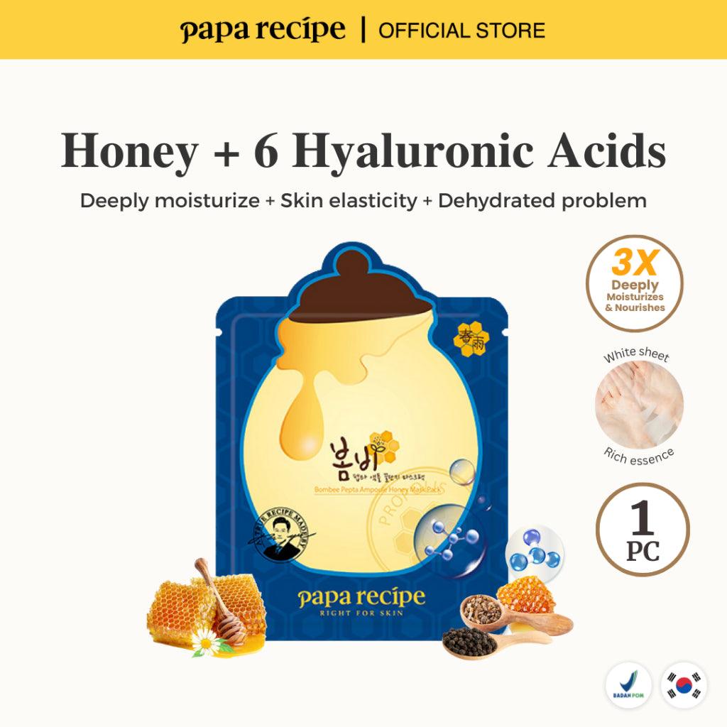 papa recipe Bombee Pepta Ampoule Honey Mask Pack Set 25g x 10 pcs