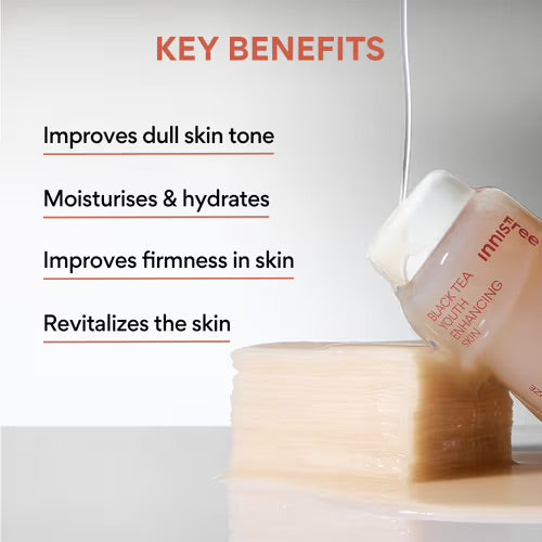 innisfree Black Tea Youth Enhancing Skin 170ml [US, Japan, Germany, India, UK, Uae, France, Italy, Brazil, Canada, Russia, South Africa, Australia, Kuwait, Mexico, Indonesia, Netherlands, Saudi Arabia, UKRAIN, Finland, POLAND, Singapore, Malaysia ]