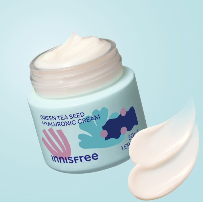 innisfree Green Tea Seed Hyaluronic Cream 50ml [US, Japan, Germany, India, UK, Uae, France, Italy, Brazil, Canada, Russia, South Africa, Australia, Kuwait, Mexico, Indonesia, Netherlands, Saudi Arabia, UKRAIN, Finland, POLAND, Singapore, Malaysia ]