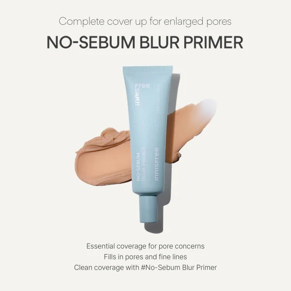 innisfree No Sebum Blur Primer 25ml [US, Japan, Germany, India, UK, Uae, France, Italy, Brazil, Canada, Russia, South Africa, Australia, Kuwait, Mexico, Indonesia, Netherlands, Saudi Arabia, UKRAIN, Finland, POLAND, Singapore, Malaysia ]