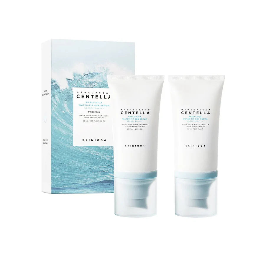 SKIN 1004 HYALU-CICA WATER-FIT SUN SERUM SPF50+ PA++++ [US, Japan, Germany, India, UK, Uae, France, Italy, Brazil, Canada, Russia, South Africa, Australia, Kuwait, Mexico, Indonesia, Netherlands, Saudi Arabia, UKRAIN, Finland, POLAND, Singapore, Malaysia ]