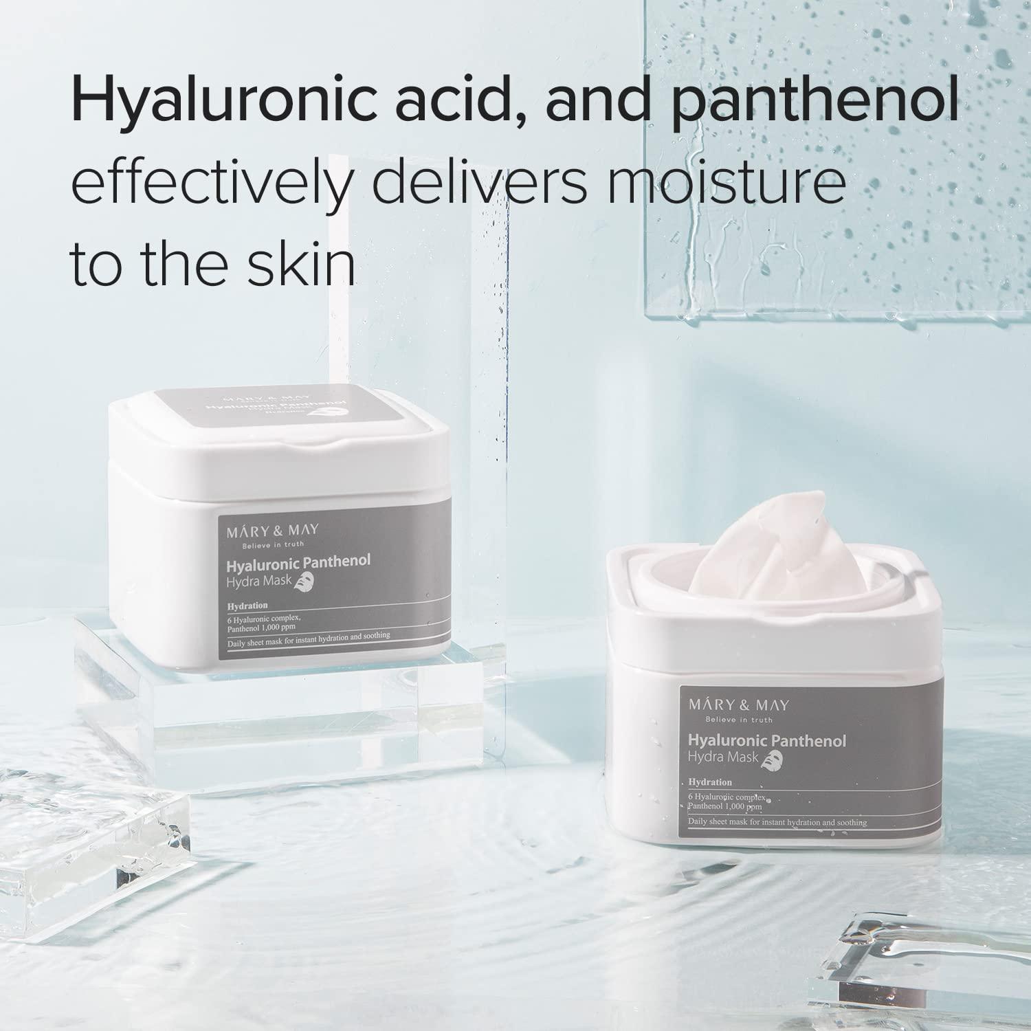 [MARY & MAY] Hyaluronic Panthenol Hydra Mask Sheets 30 Sheets