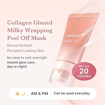 medicube Collagen Milky Glow Daytime Wrapping Mask 75ml [US, Japan, Germany, India, UK, Uae, France, Italy, Brazil, Canada, Russia, South Africa, Australia, Kuwait, Mexico, Indonesia, Netherlands, Saudi Arabia, UKRAIN, Finland, POLAND, Singapore, Malaysia ]