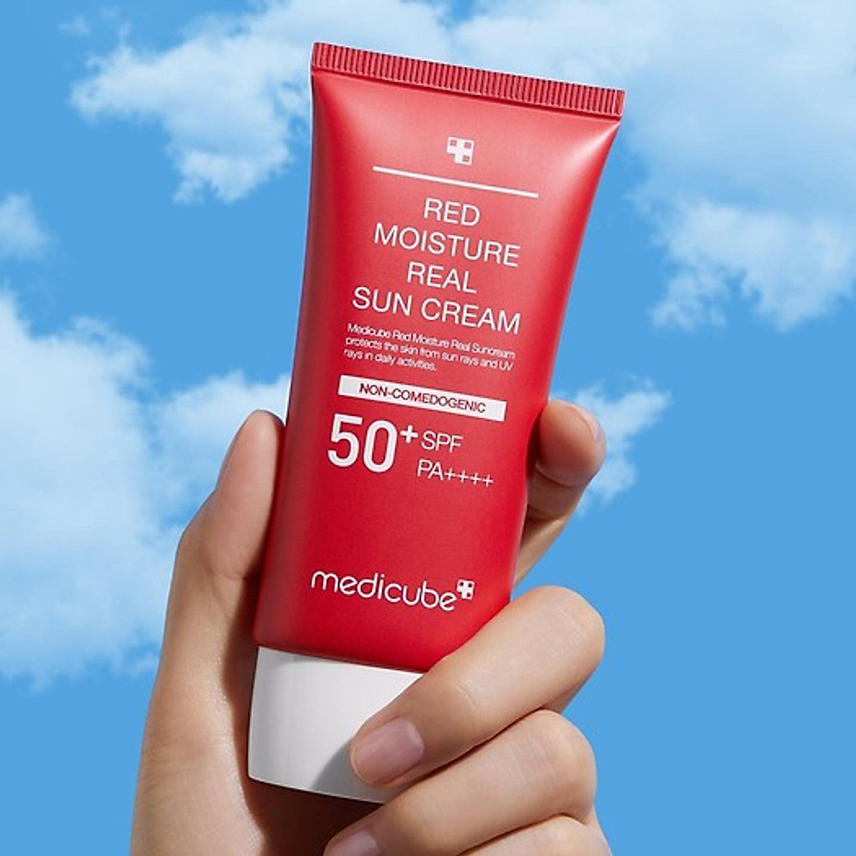 medicube Red Moisture Real Sun Cream 50ml [US, Japan, Germany, India, UK, Uae, France, Italy, Brazil, Canada, Russia, South Africa, Australia, Kuwait, Mexico, Indonesia, Netherlands, Saudi Arabia, UKRAIN, Finland, POLAND, Singapore, Malaysia ]