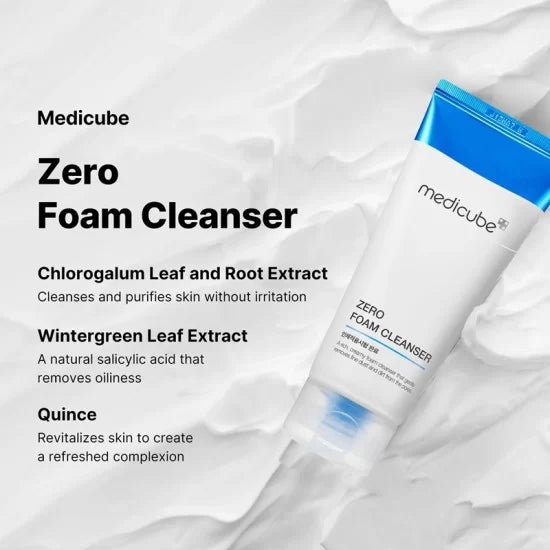 medicube Zero Foam Cleanser 120ml [US, Japan, Germany, India, UK, Uae, France, Italy, Brazil, Canada, Russia, South Africa, Australia, Kuwait, Mexico, Indonesia, Netherlands, Saudi Arabia, UKRAIN, Finland, POLAND, Singapore, Malaysia ]